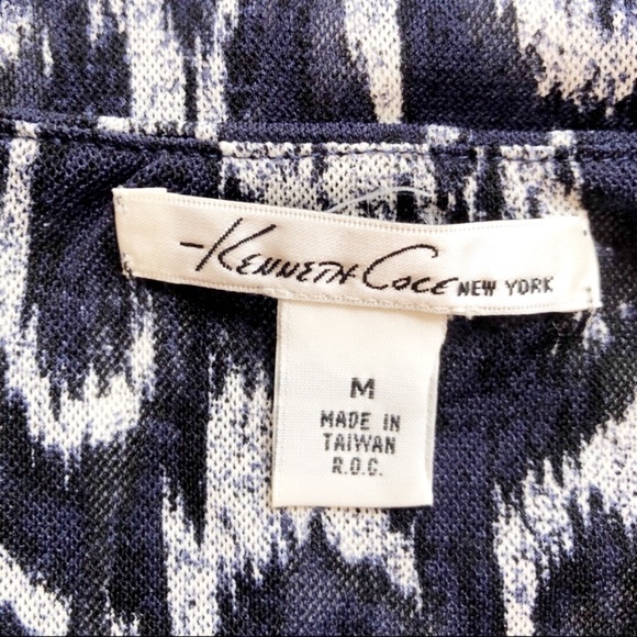 Kenneth Cole Mesh Indigo Ikat Swim Cover Up - Picture 4 of 12